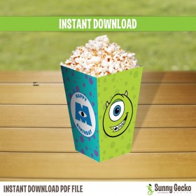Monsters Inc. Birthday Mini Popcorn Box 